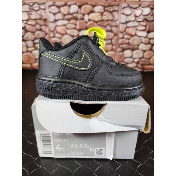 Nike Air Force 1 Toggle "VOLT"  Toddler 4C #A18 - Picture 3 of 8